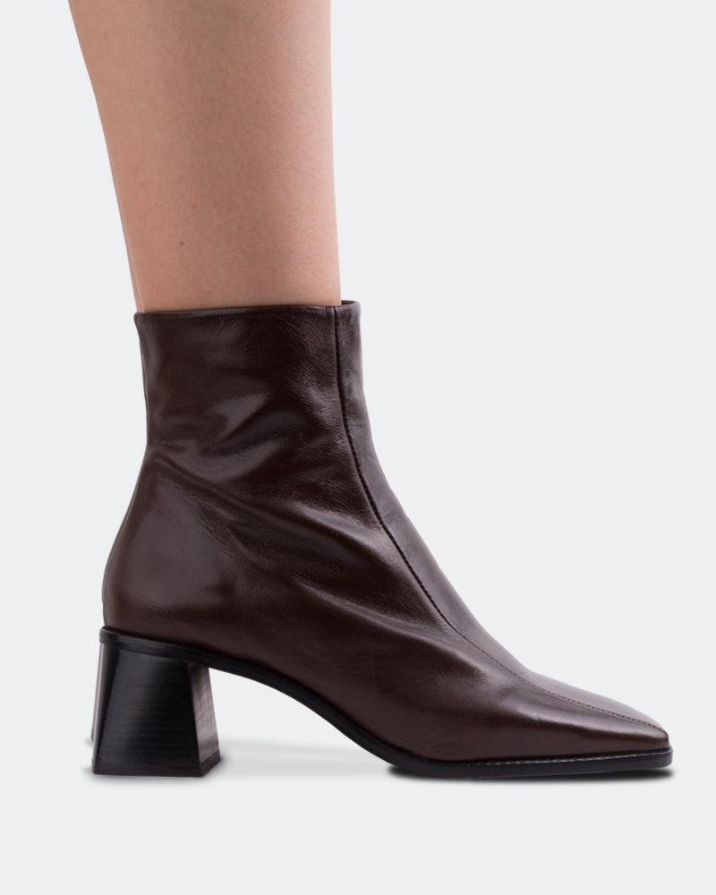 Brown leather 2024 sock boots