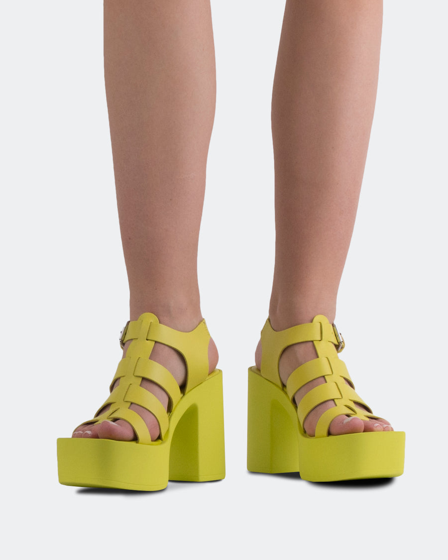 L’INTERVALLE—Women’s Sandals Fisherman Platform Yellow Leather 