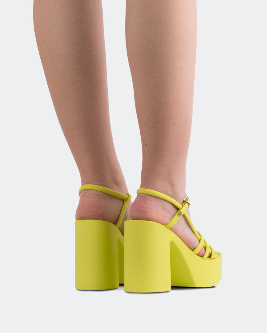 L’INTERVALLE—Women’s Sandals Casual Platform Yellow Leather 