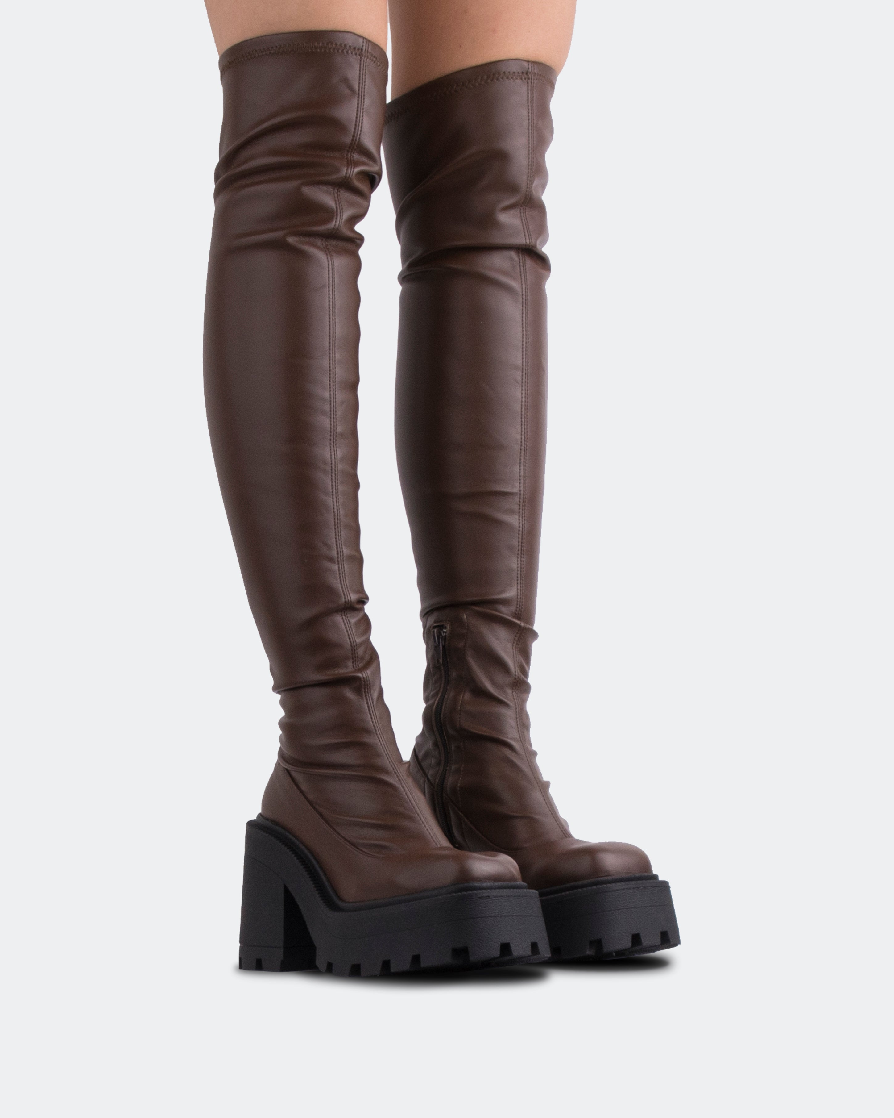 Brown 2025 stretch boots