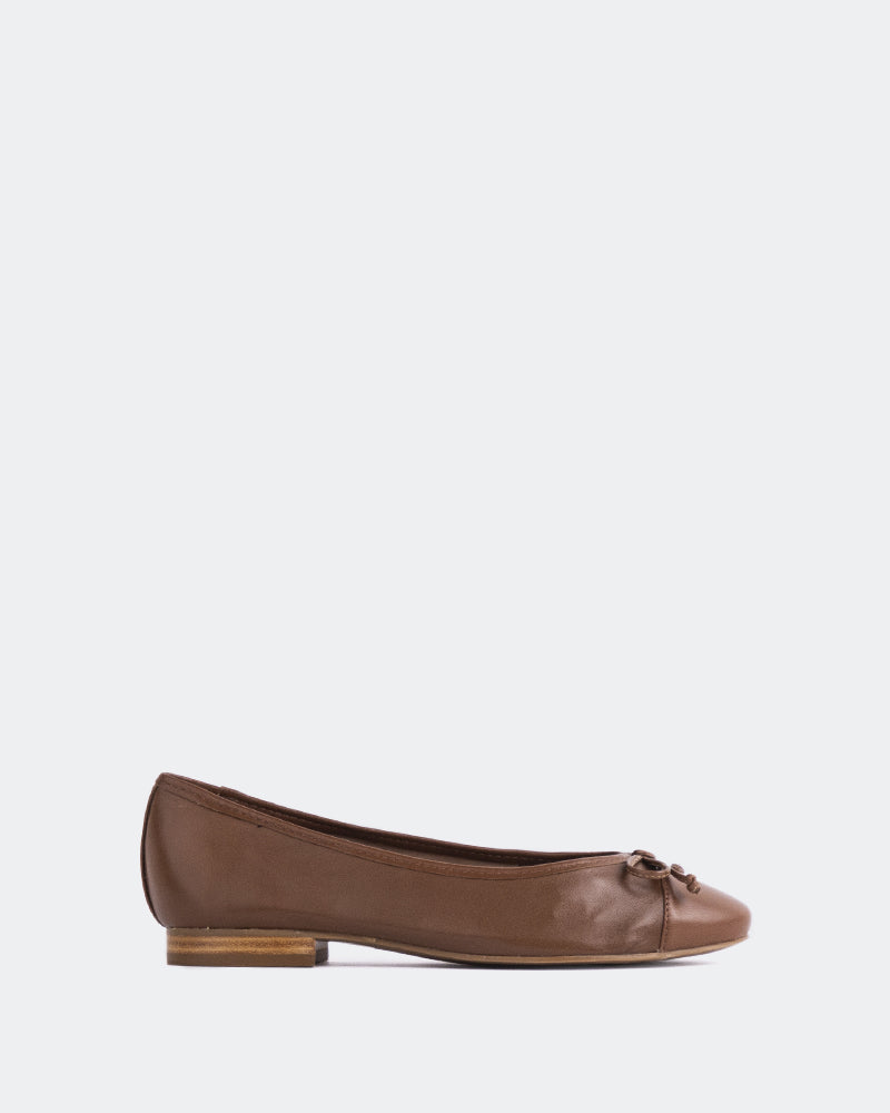 L INTERVALLE Alona Chaussures pour femmes Ballerine Brun Cuir