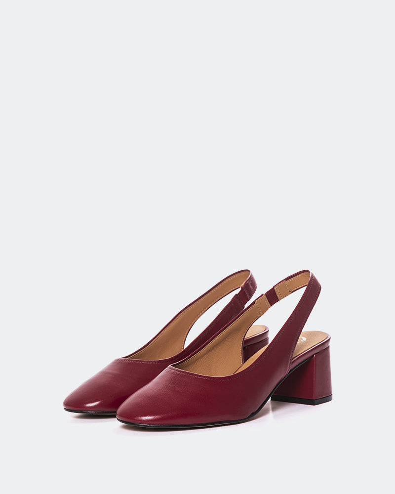 Burgundy slingback shops shoes