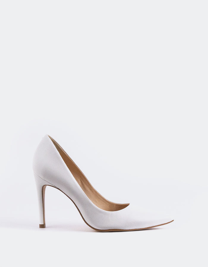 L'INTERVALLE Love Women's Shoe High Heel Pumps White Leather