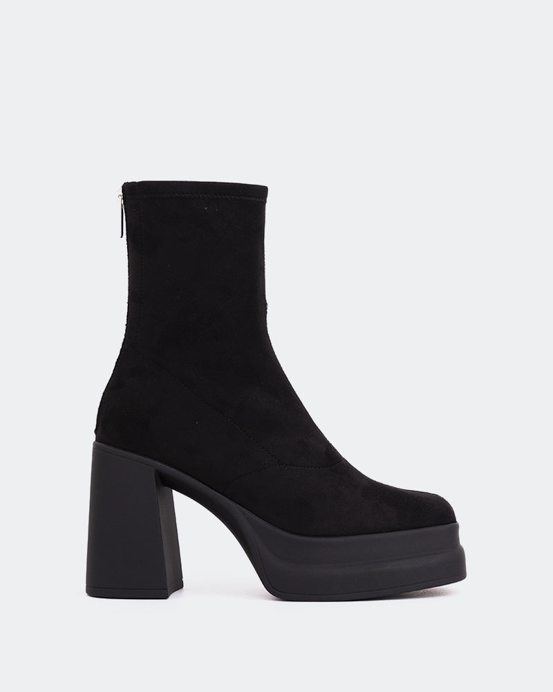 Black suede hot sale platform boots