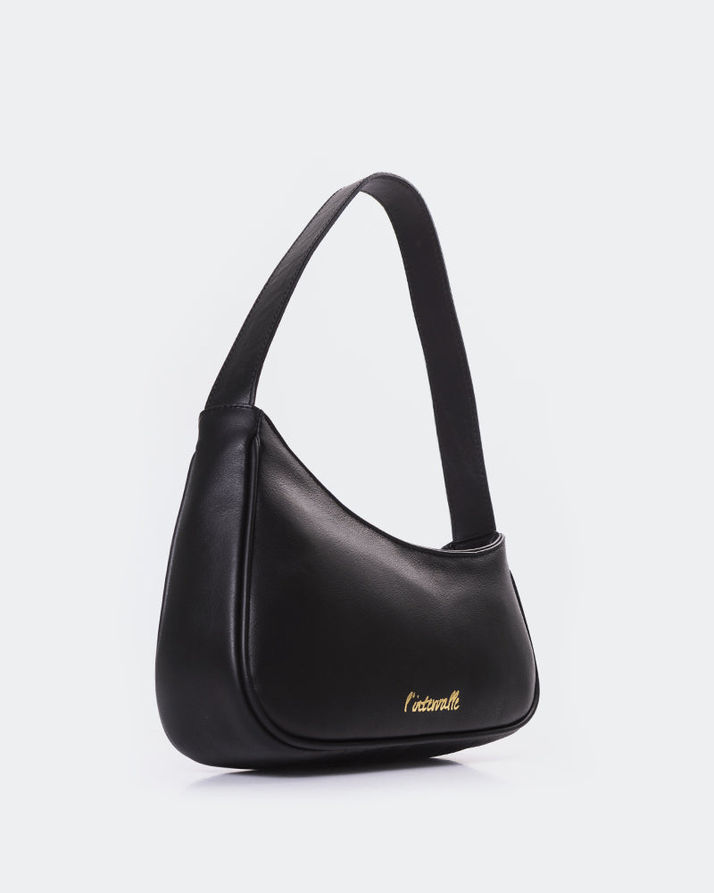 L'INTERVALLE Zetian Women's Bag Shoulder Bag Black Leather