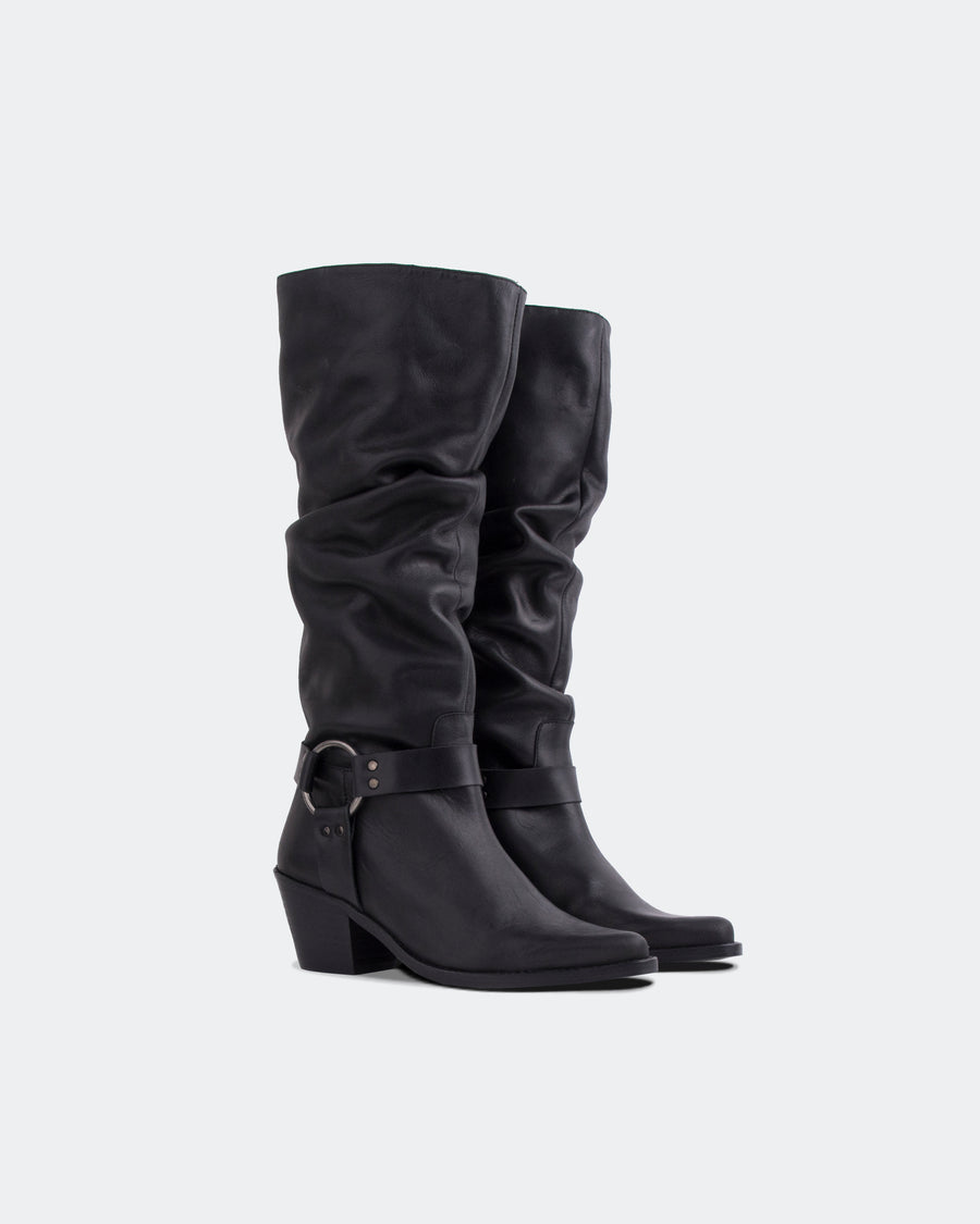 Arsta Black Leather Boots