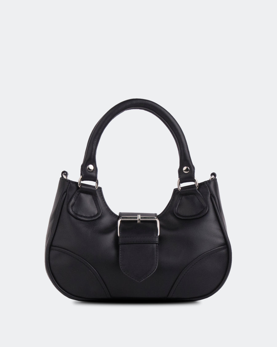L'INTERVALLE Cosmica Women's Handbag Shoulder Bag Black Leather