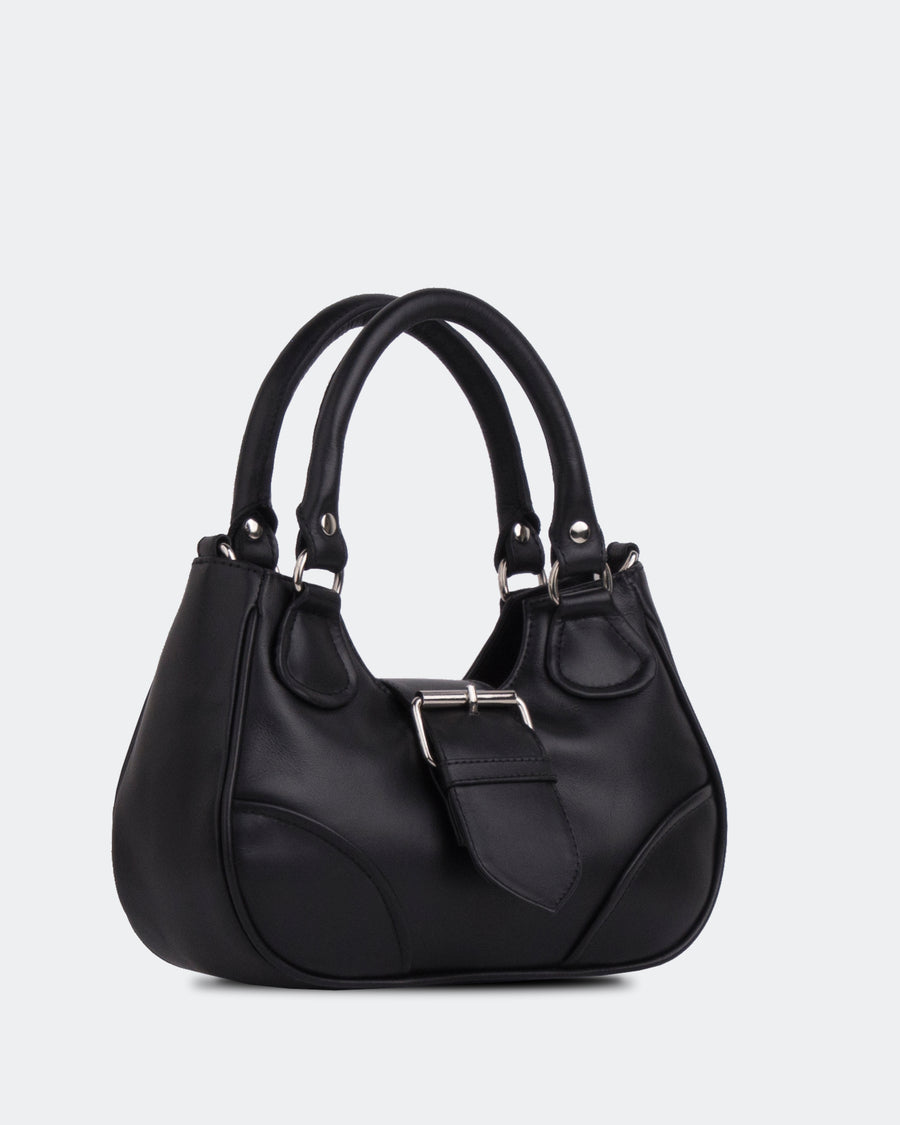 L'INTERVALLE Cosmica Women's Handbag Shoulder Bag Black Leather
