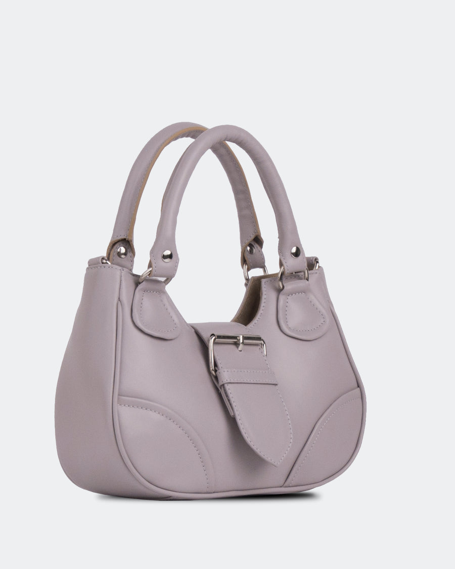 L'INTERVALLE Cosmica Women's Handbag Shoulder Bag Grey Leather
