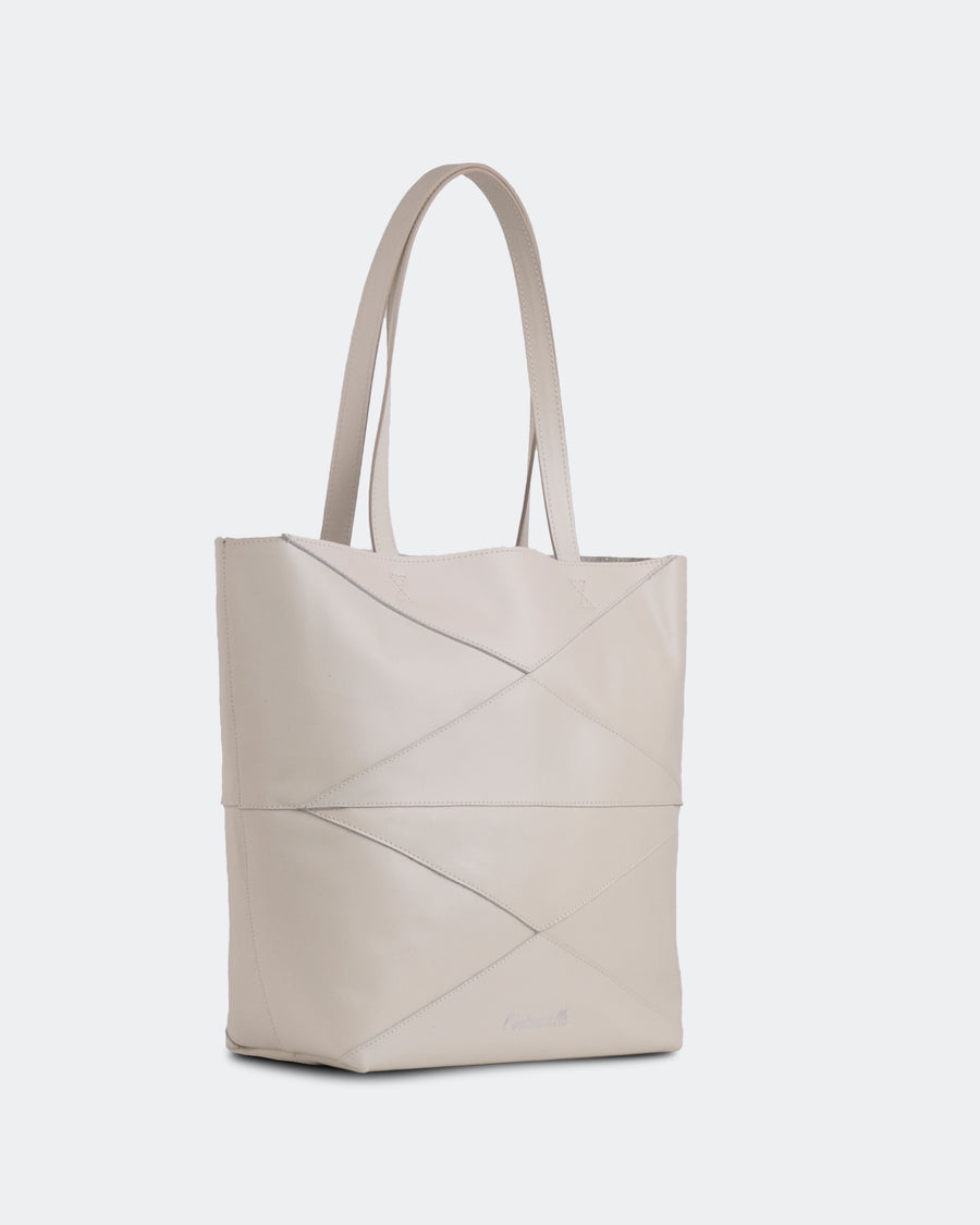 L'INTERVALLE Dialoque Women's Handbag Tote Bag White Leather