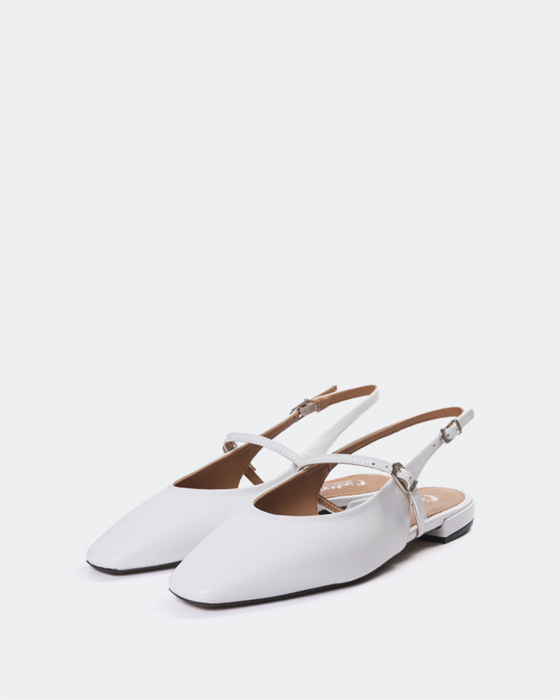 L'INTERVALLE Fresca Women's Shoe Slingback White Leather
