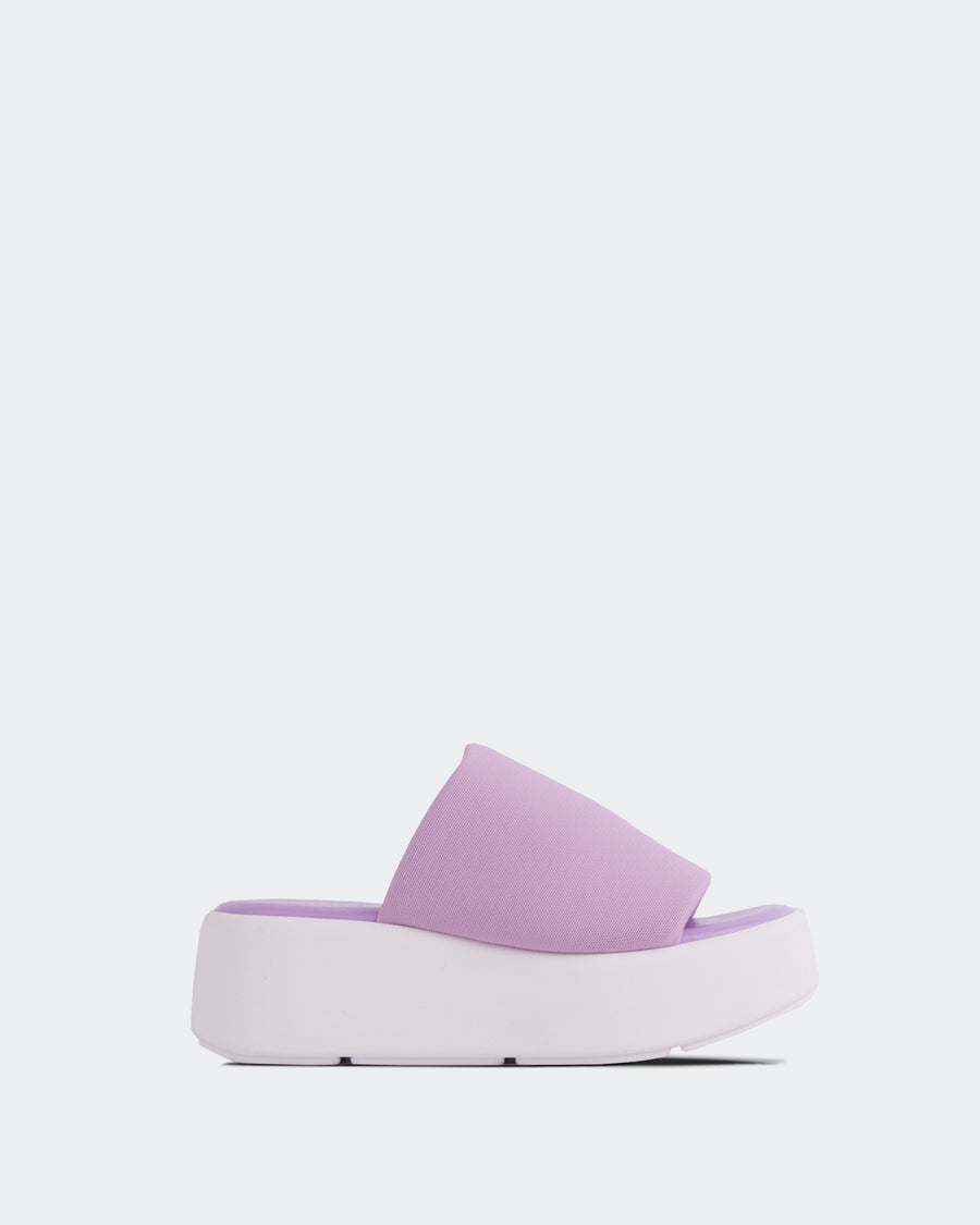 L’INTERVALLE Harlow Women’s Sandals Casual Wedge Lilac Lycra 