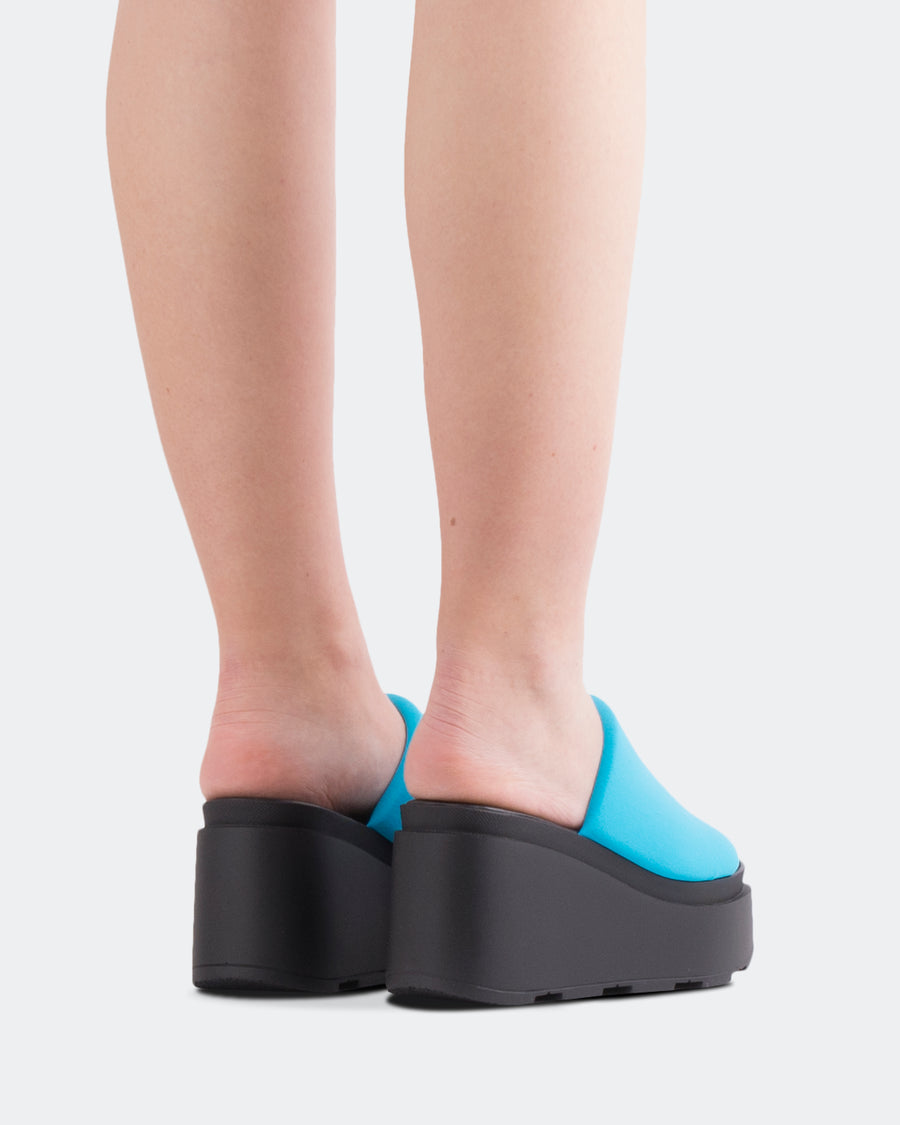 L'INTERVALLE Jenner Women's Sandal Wedge Blue Lycra