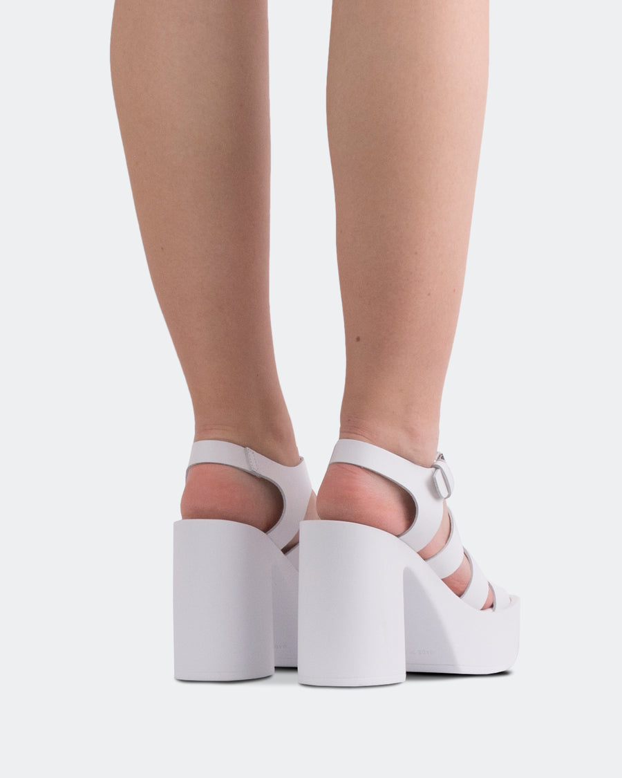 L’INTERVALLE—Women’s Sandals Fisherman Platform White Leather 