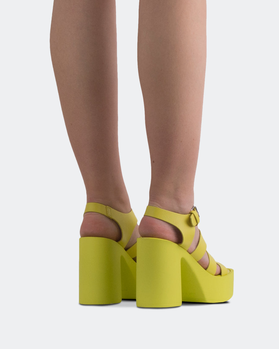 L’INTERVALLE—Women’s Sandals Fisherman Platform Yellow Leather 