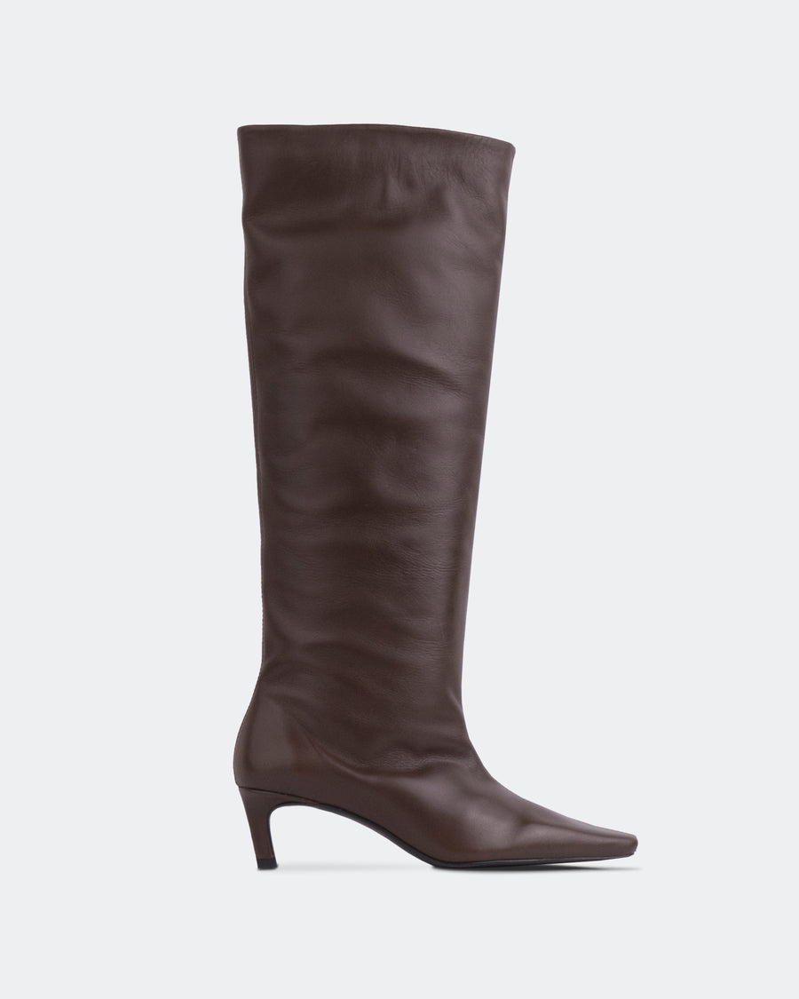 L'INTERVALLE Omara Women's Boot High Shaft Boot Brown Leather