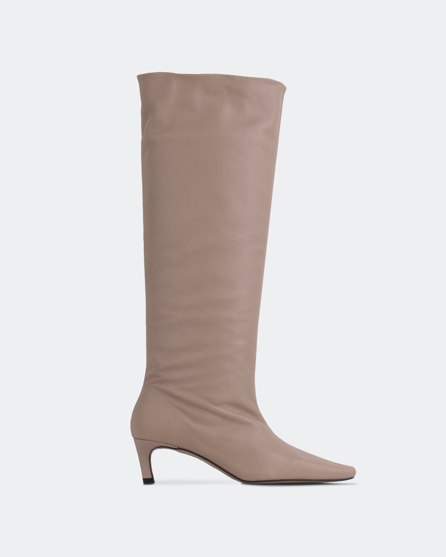L'INTERVALLE Omara Women's Boot High Shaft Boot Taupe Leather