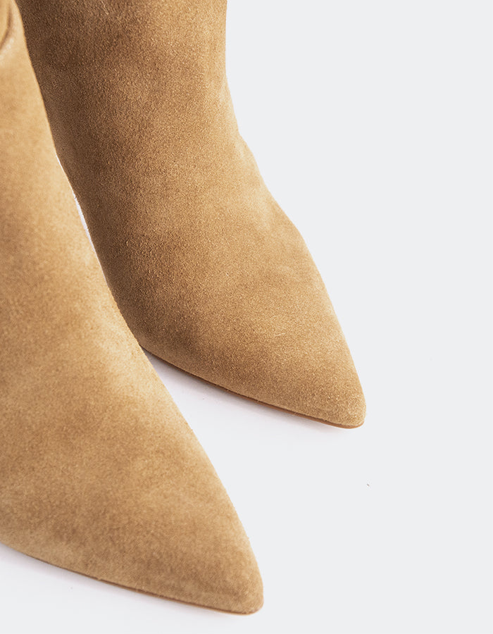 L'INTERVALLE Allister Women's High-Heel Tall Boots Camel Suede