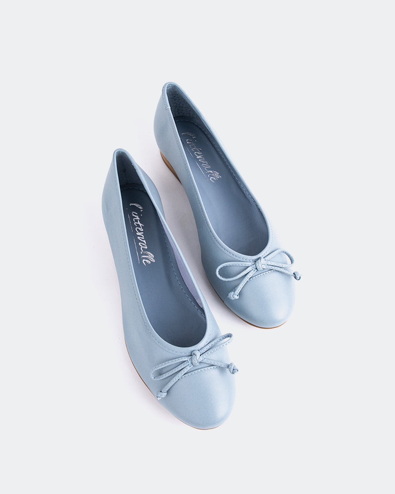 L'INTERVALLE Alona Chaussures pour femmes Ballerine Bleu Cuir