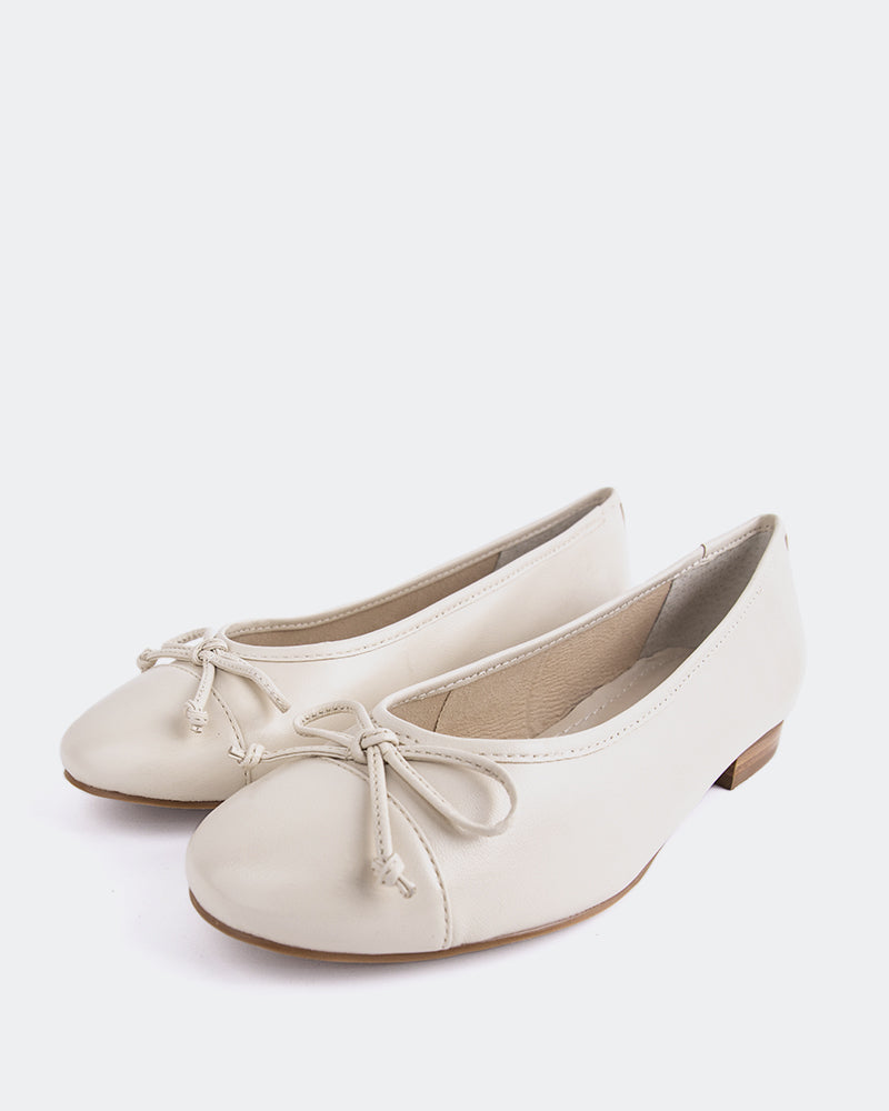 L'INTERVALLE Alona Women's Shoe Ballerina Off White Leather