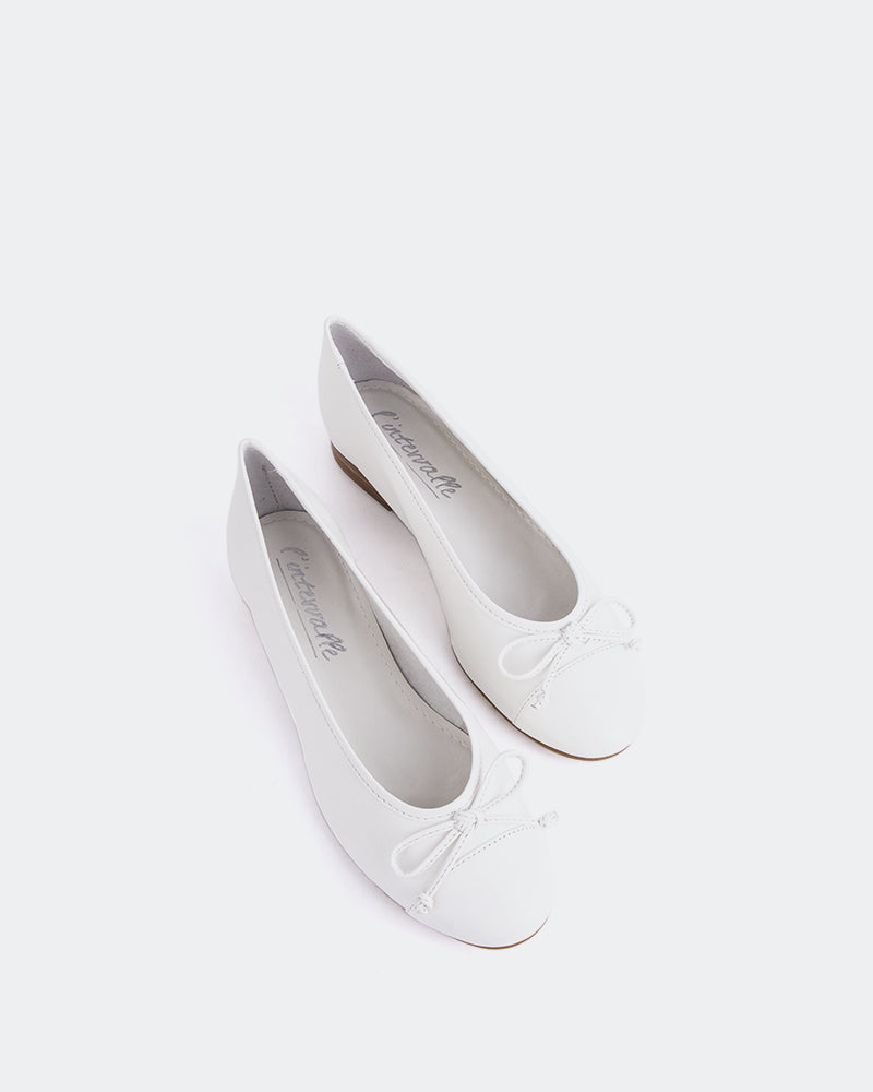 L'INTERVALLE Alona Chaussures pour femmes Ballerine Blanc Cuir