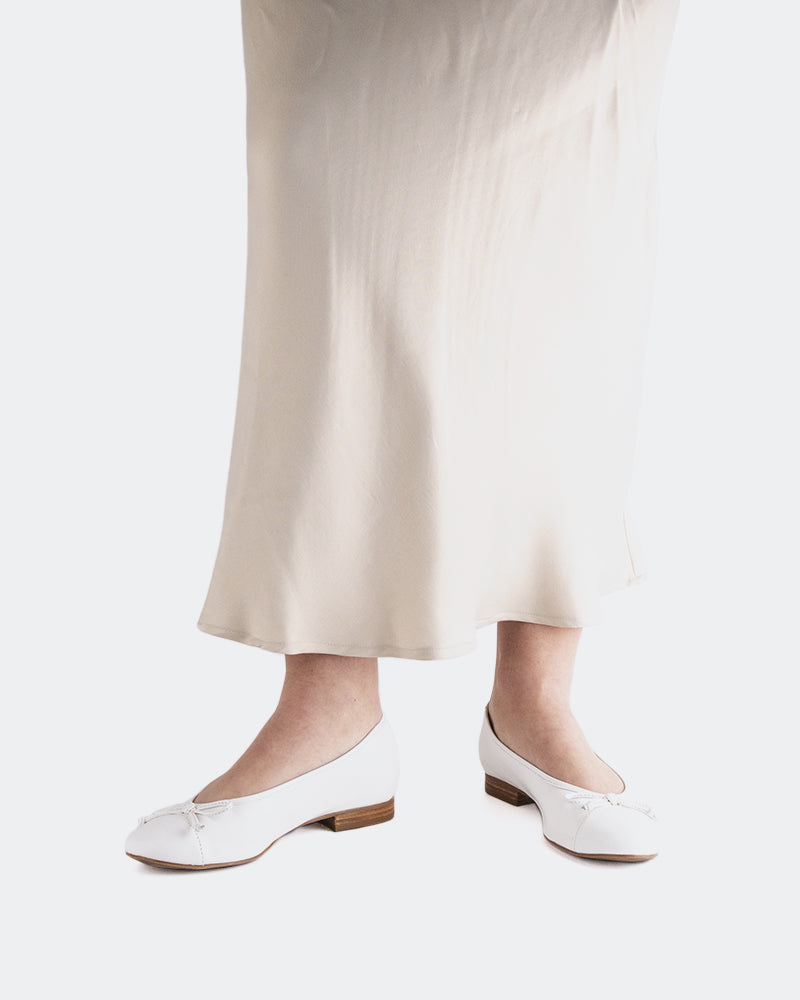 L'INTERVALLE Alona Chaussures pour femmes Ballerine Blanc Cuir
