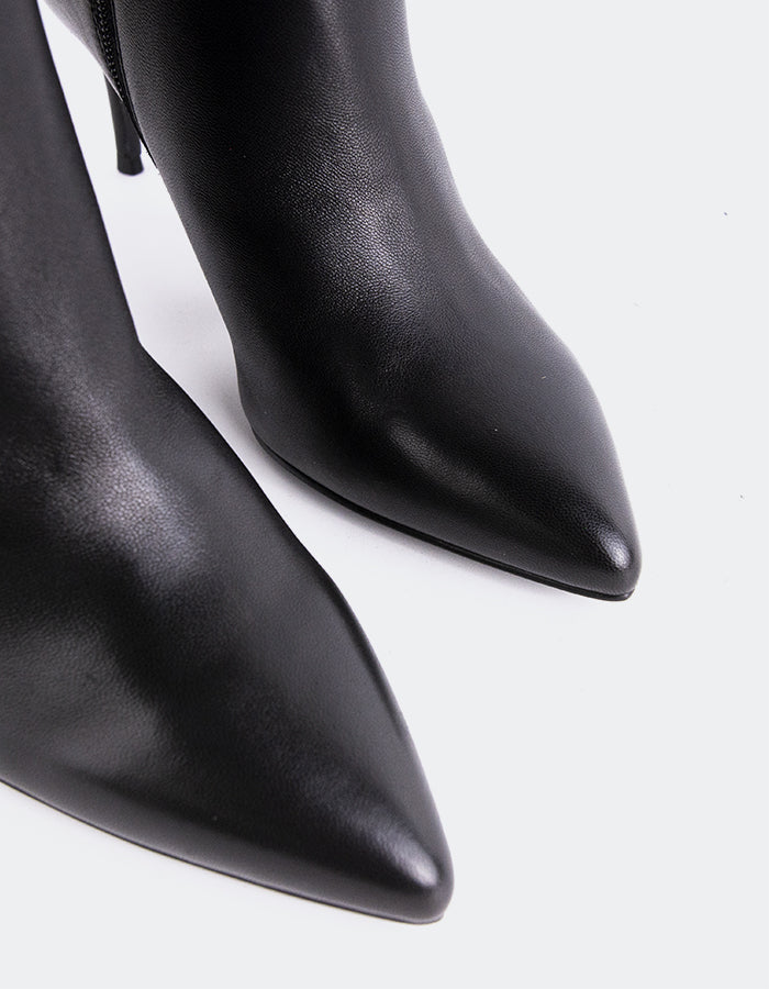 L'INTERVALLE Altair Bottes hautes pour femmes Cuir Noir