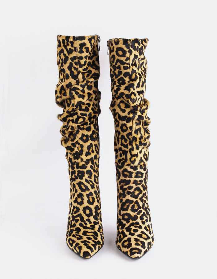 L'INTERVALLE Altair Women's Tall Boots Leopard Pony
