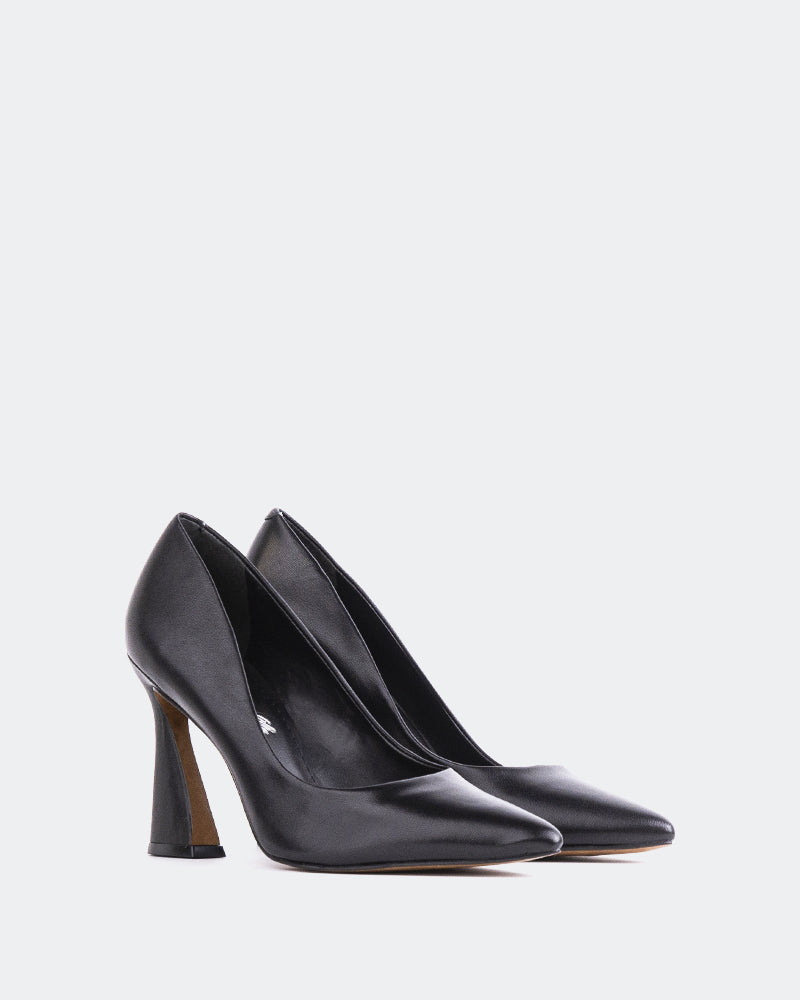 L'INTERVALLE Amanda Women's Shoe High Heel Pumps Black Leather