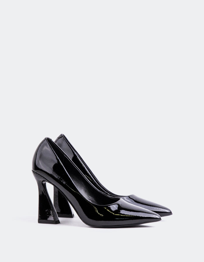 L'INTERVALLE Amanda Chaussures pour femmes Escarpins  à talons hautsNoir Verni