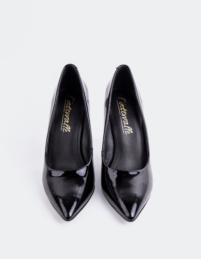 L'INTERVALLE Amanda Chaussures pour femmes Escarpins  à talons hautsNoir Verni