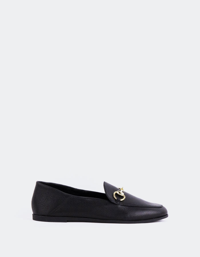 L'INTERVALLE Argyll Loafer Women's Shoe Noir Leather
