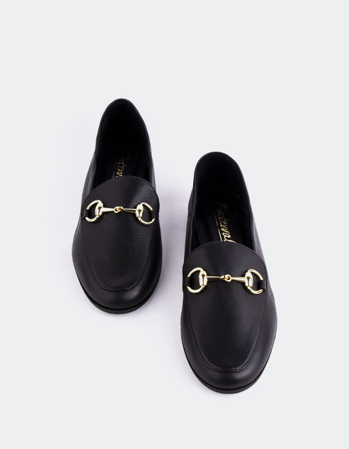 L'INTERVALLE Argyll Loafer Women's Shoe Noir Leather