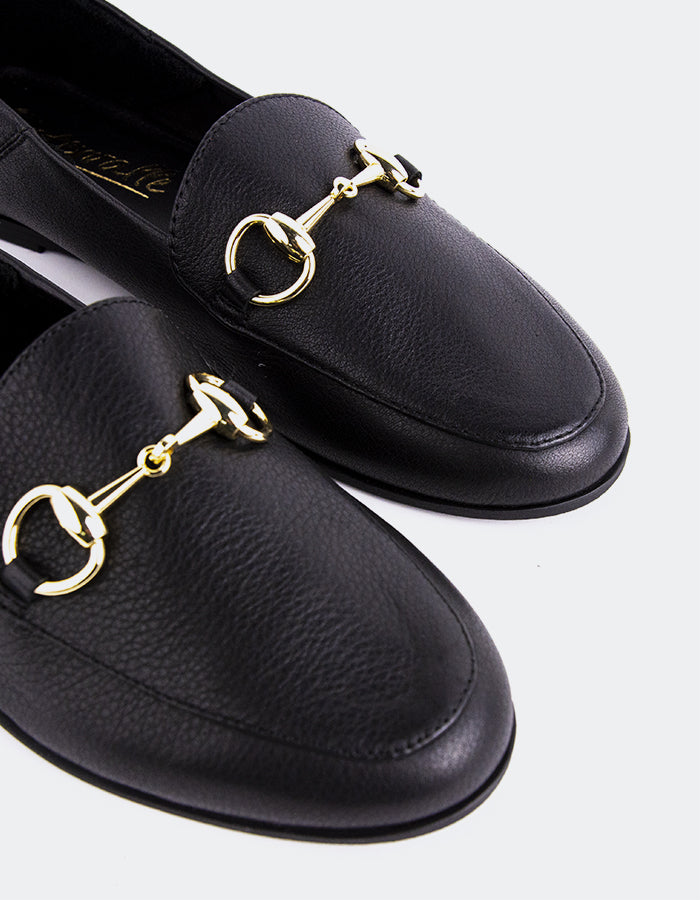 L'INTERVALLE Argyll Loafer Women's Shoe Noir Leather