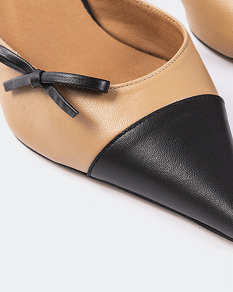 L'INTERVALLE Bartlett Women's Shoe Mid Heel Mule Camel Leather