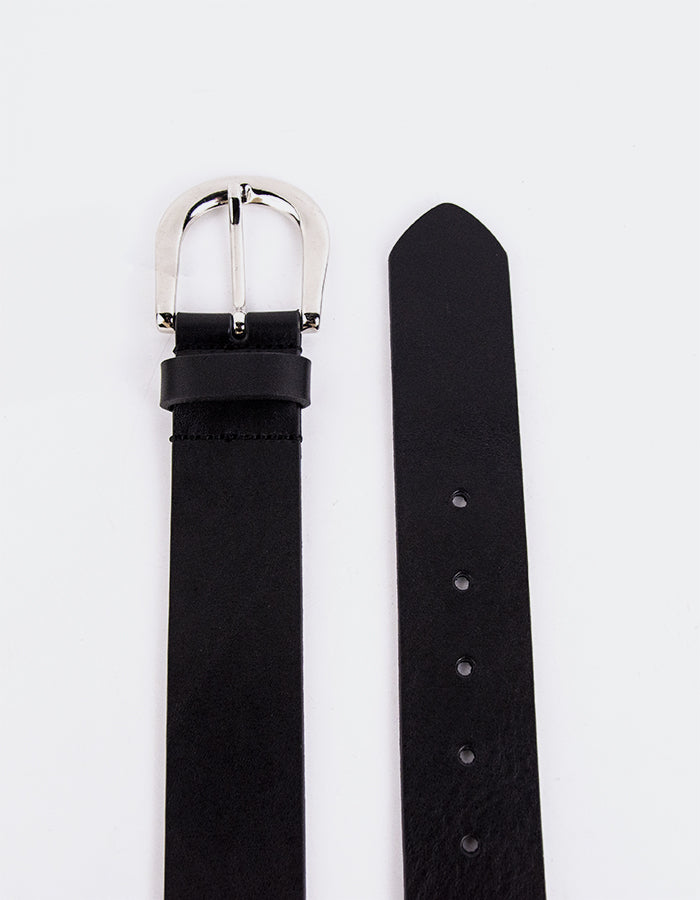 L'INTERVALLE Belaris Women's Wide Belt Black Leather