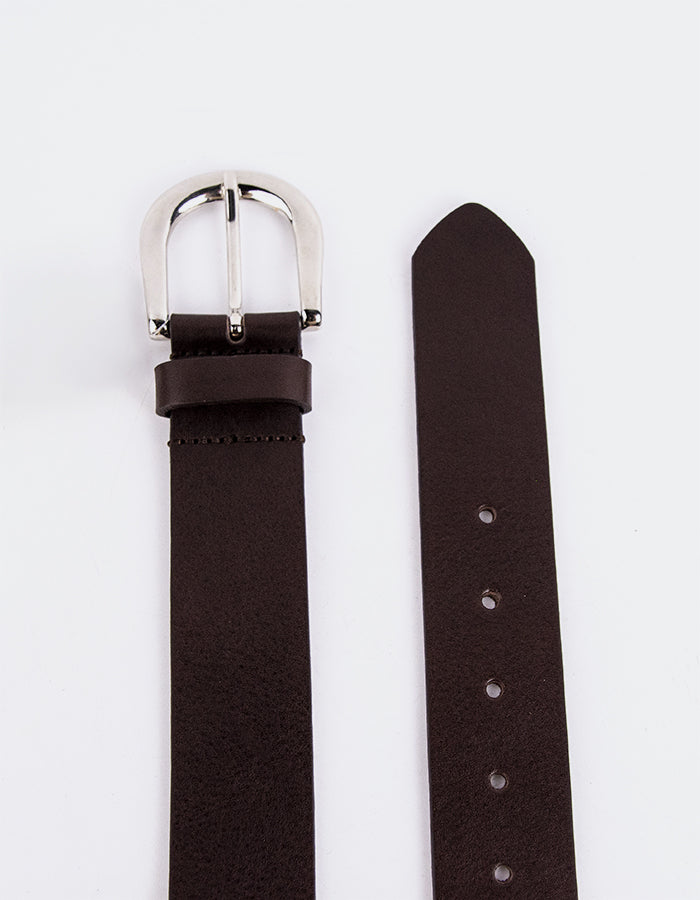 L'INTERVALLE Belaris Women's Wide Belt Brown Leather