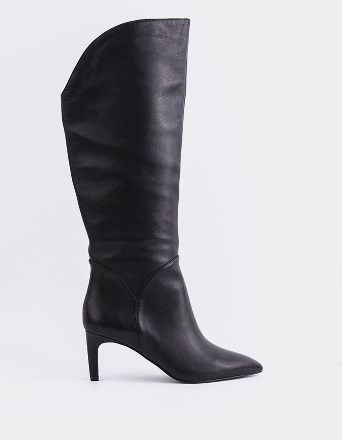 L'INTERVALLE Belforte Women's Tall Boots Black Leather