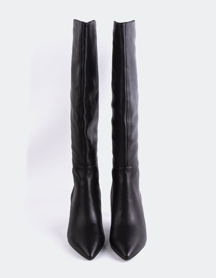 L'INTERVALLE Belforte Women's Tall Boots Black Leather