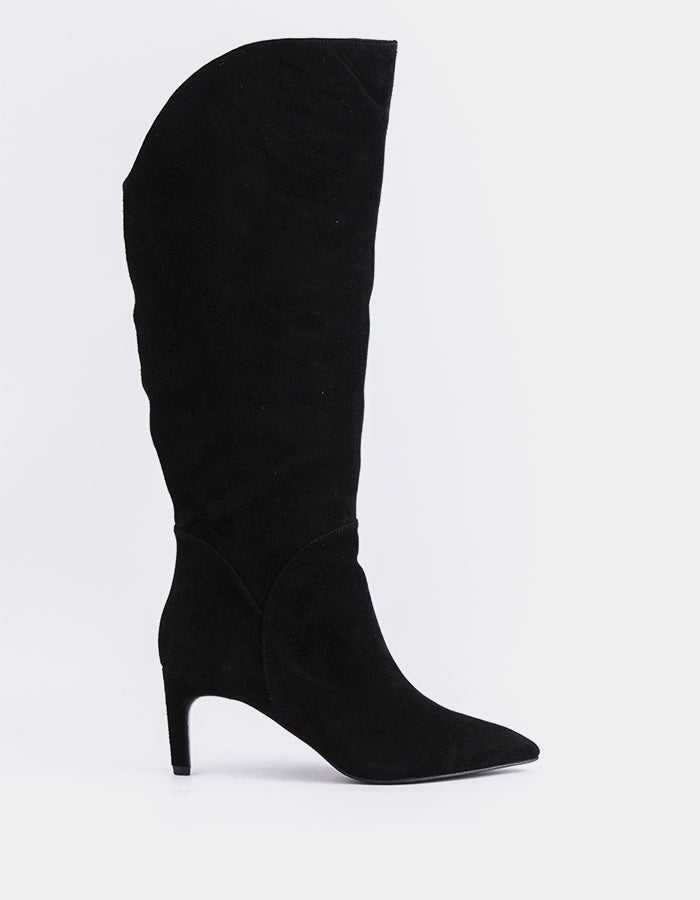 L'INTERVALLE Belforte Bottes hautes pour femmes Noir Suède