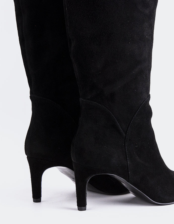 L'INTERVALLE Belforte Bottes hautes pour femmes Noir Suède