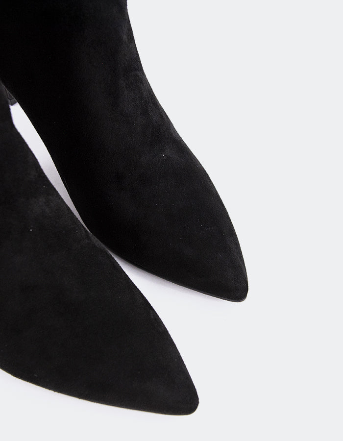 L'INTERVALLE Belforte Bottes hautes pour femmes Noir Suède