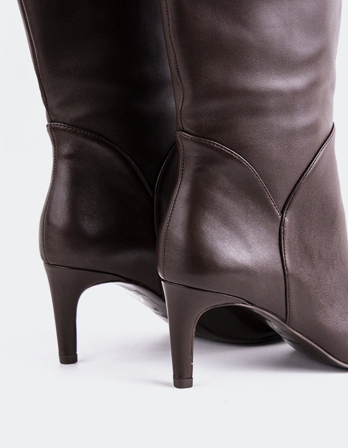 L'INTERVALLE Belforte Bottes hautes pour femmes Brun