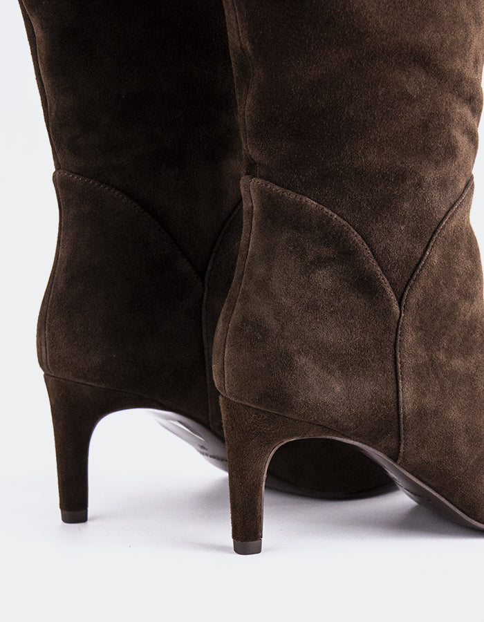 L'INTERVALLE Belforte Bottes hautes pour femmes Brun Suède