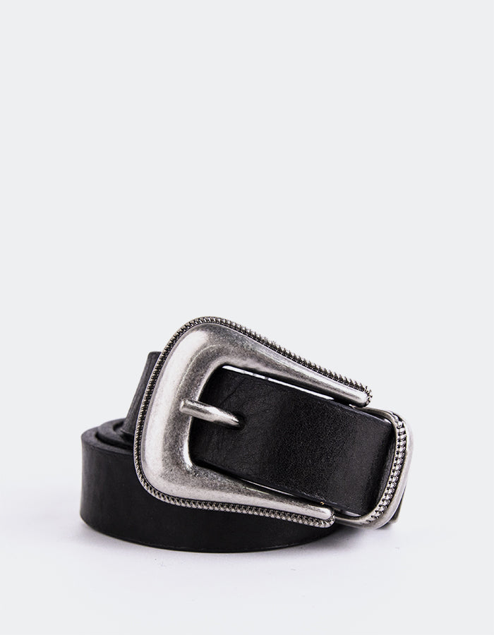 L'INTERVALLE Beltrix Ceinture Femme Cuir Noir