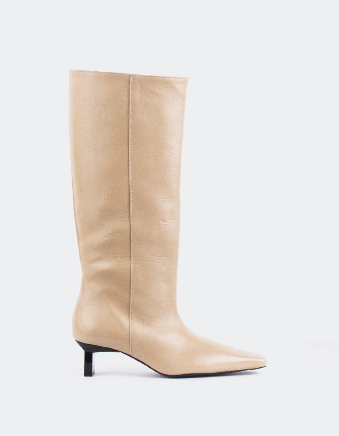 L'INTERVALLE Blanzy Women's High Shaft Boots Camel Leather