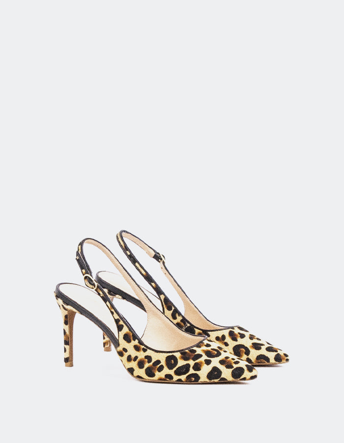 L'INTERVALLE Slingbacks à talons hauts Borage de poney Slingbacks