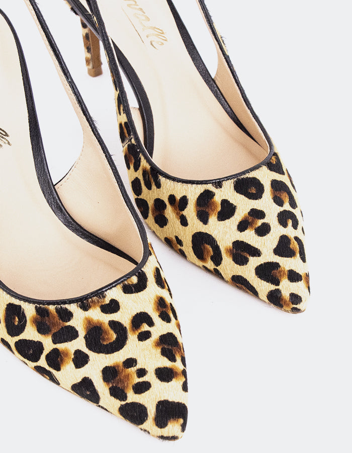 L'INTERVALLE Slingbacks à talons hauts Borage de poney Slingbacks