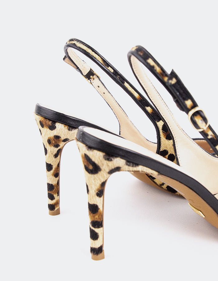 L'INTERVALLE Slingbacks à talons hauts Borage de poney Slingbacks