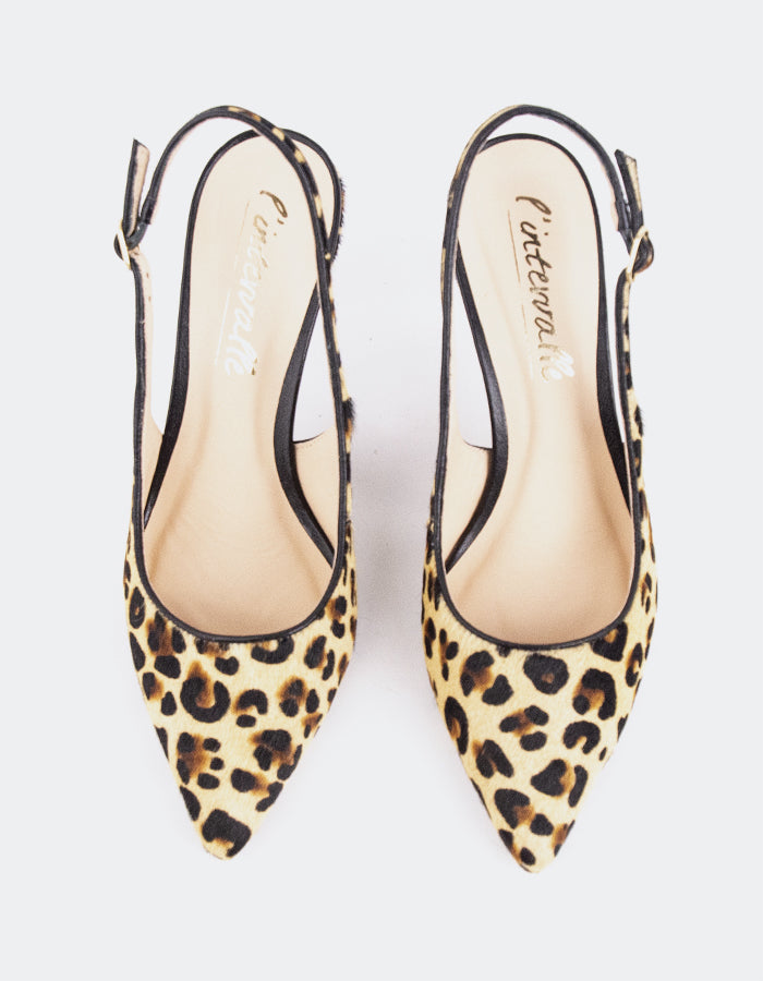 L'INTERVALLE Slingbacks à talons hauts Borage de poney Slingbacks